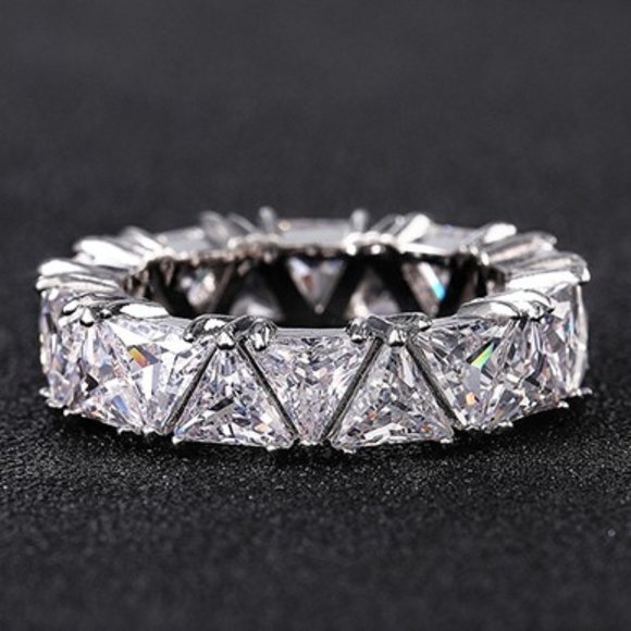 Jewelry - Trillion Cut Anniversary Band Ring
